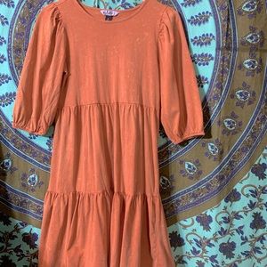 Blush Quarter-Sleeve Dress